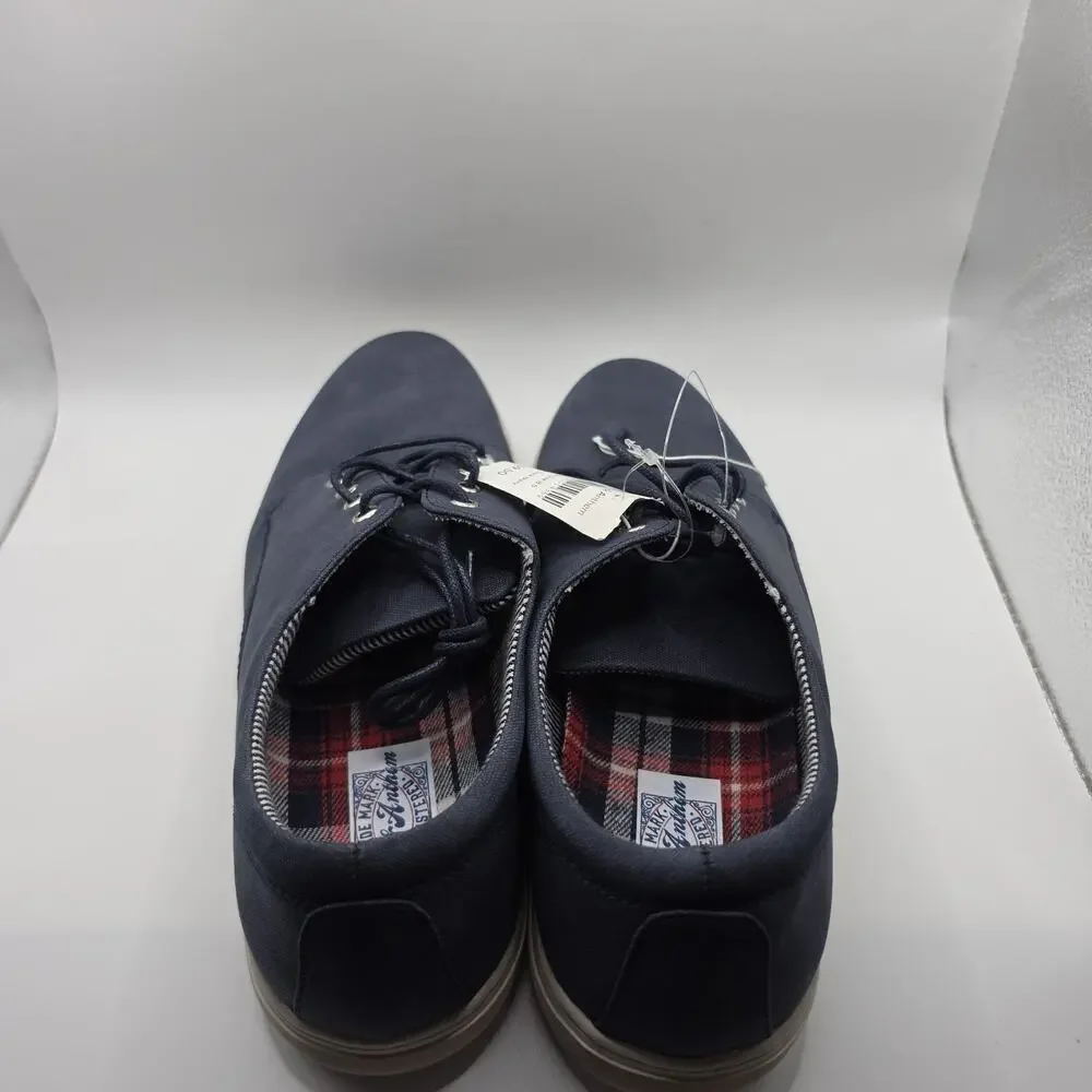 Flag & Anthem Men's Canvas Sneakers Size 8.5 Dark Navy Lace Up Casual Shoes NWT
